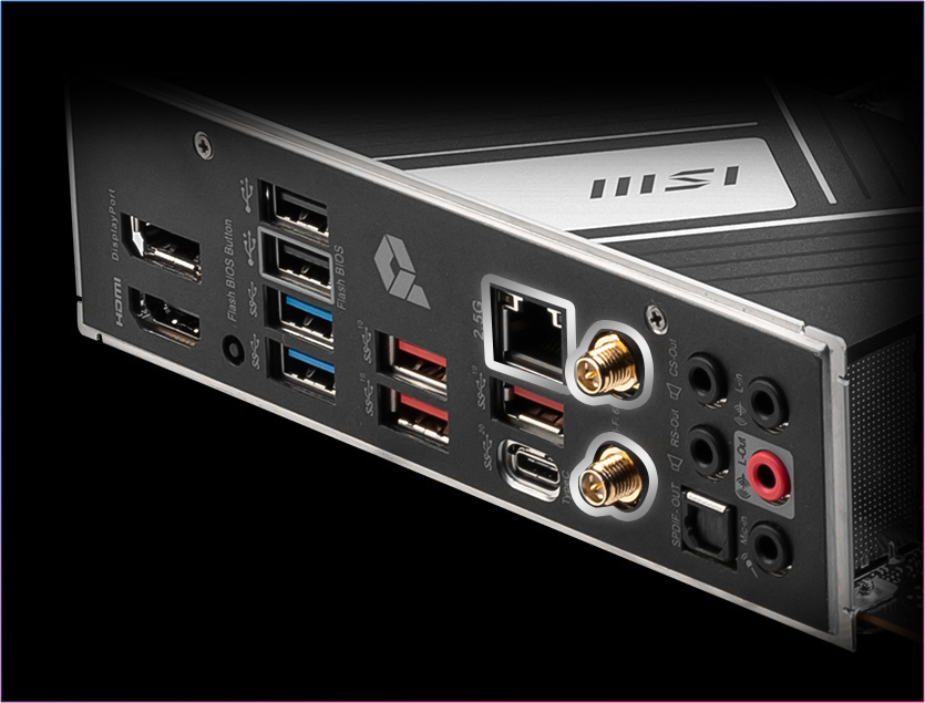 msi Pro z790-a wifi lan 2.5g wifi low-latency network with natenna