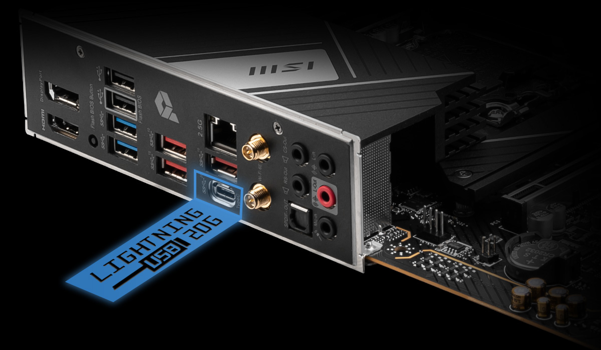 MSI PRO Z790-a wifi lighting usb 20G
