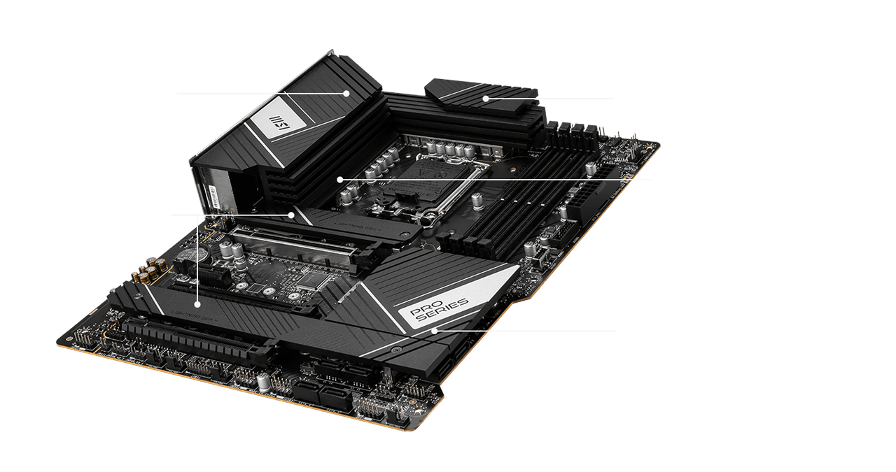 msi pro z790-a wifi cooling overview mobile