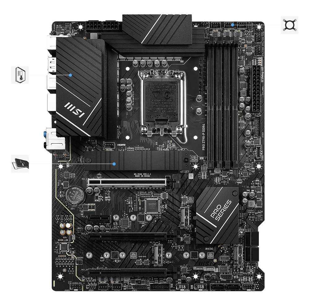 msi pro Z790-p wifi stable features