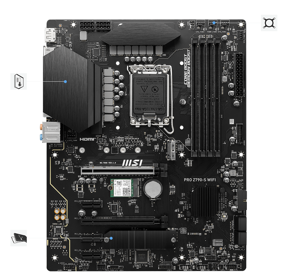 msi PRO Z790-S WIFI stable features