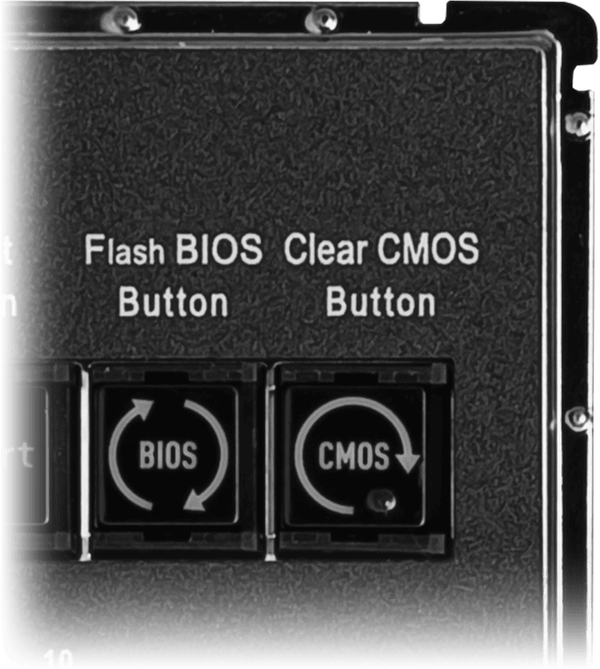 FLASH BIOS BUTTON / CLEAR CMOS BUTTON