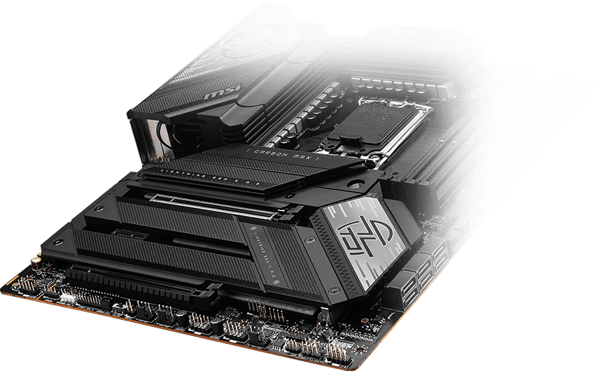 MPG Z790 CARBON MAX WIFI storage overview