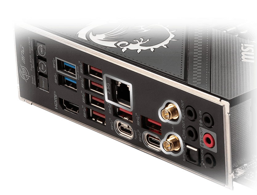 msi z790 lan 2.5g wifi low-latency network with natenna