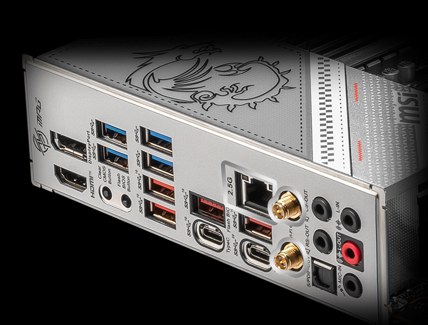 msi z790 edge wifi lan 2.5g wifi low-latency network with natenna