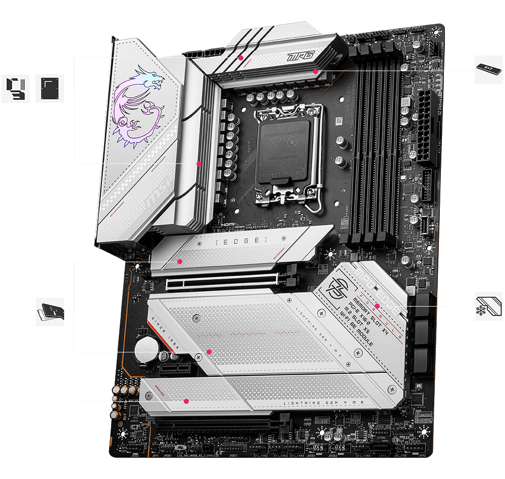 MSI Z790 edge wifi ddr4 cooling features