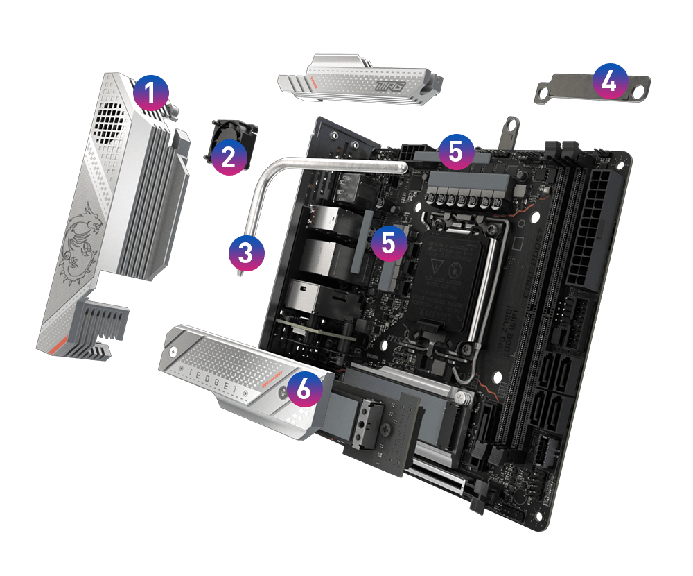 msi Z790I EDGE WIFI cooling overview mobile