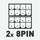 2x 8 Pin Power Connectors