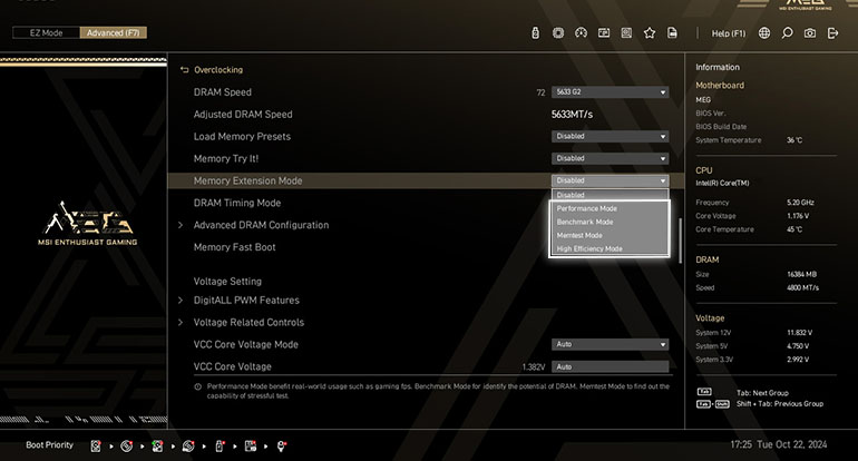 Msi Extension MEG Screen