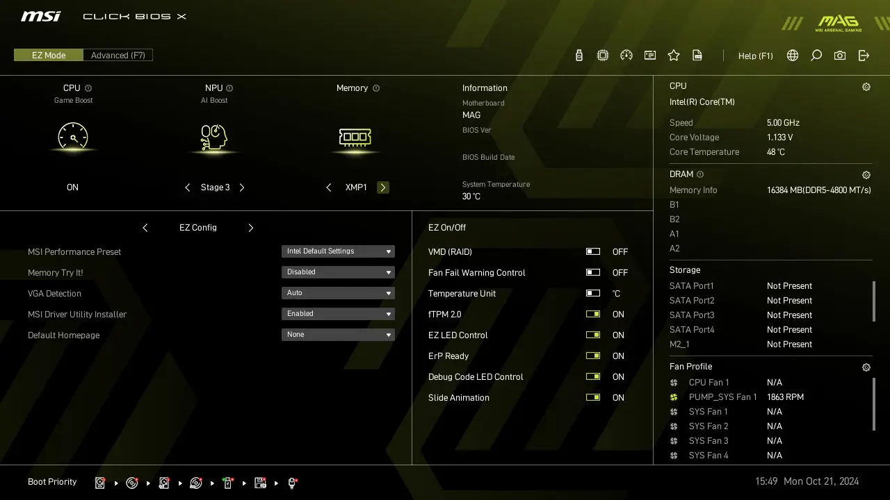 MSI MAG OVERCLICKING