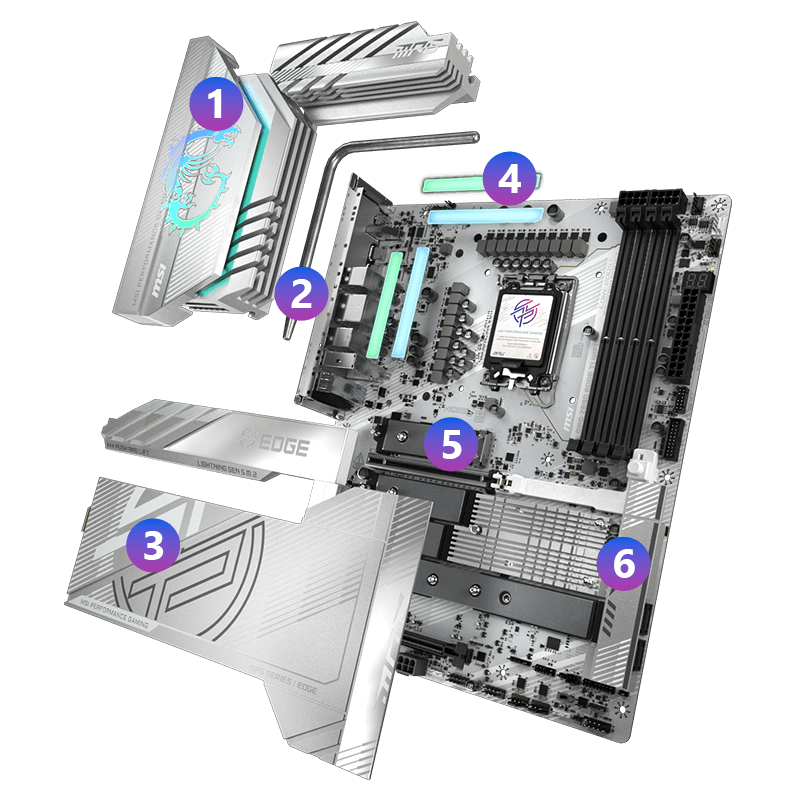 msi MPG Z890 EDGE TI WIFI cooling overview mobile