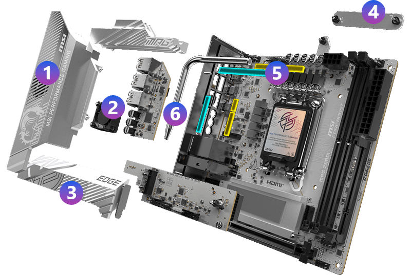 msi MPG Z890 EDGE TI WIFI cooling overview mobile