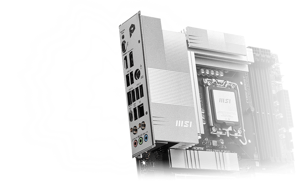 Pre-Installed I/O Shield