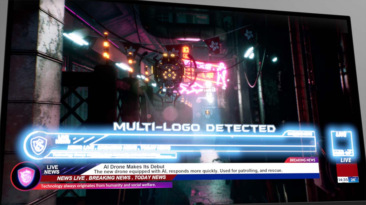 MSI MPG 321URX Multi logos