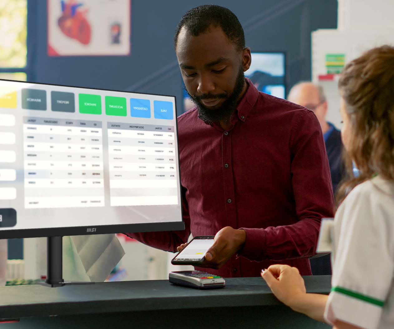 msi monitor dual displays with multi-task