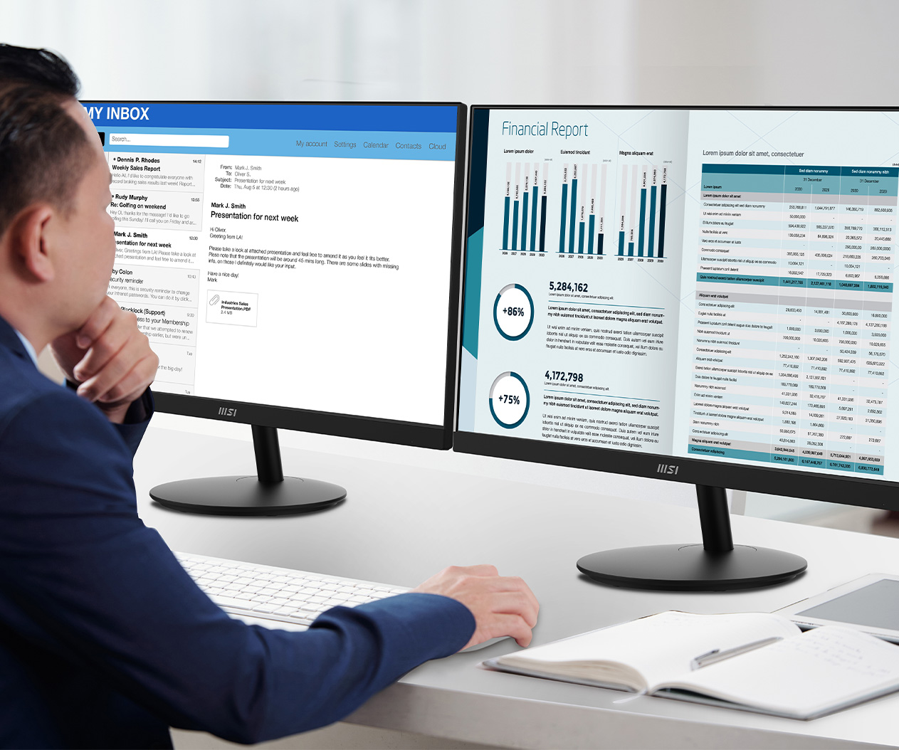 msi monitor saving with mt81 and vesa mountable design