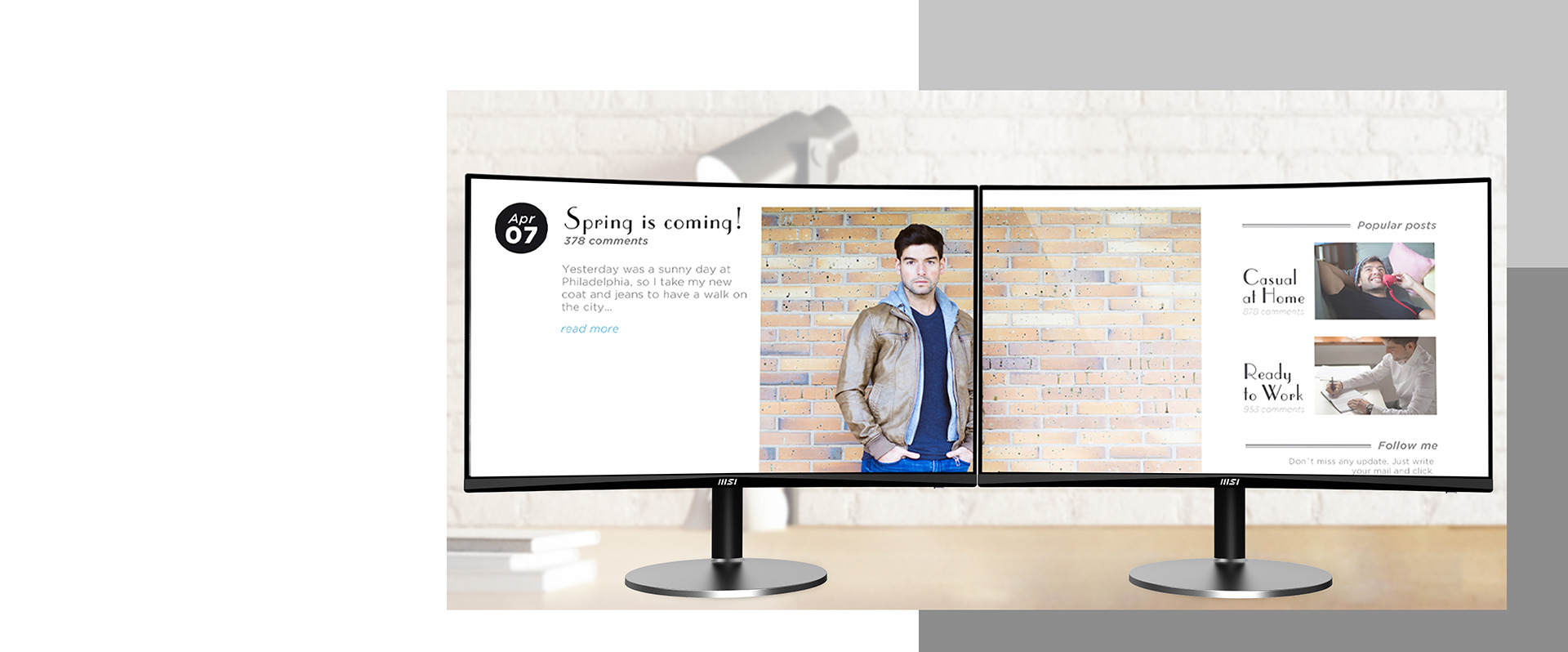 Wall-Mount-Dual-Display