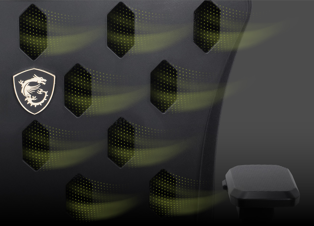 BREATHABLE HEXA-FRAME BACKREST