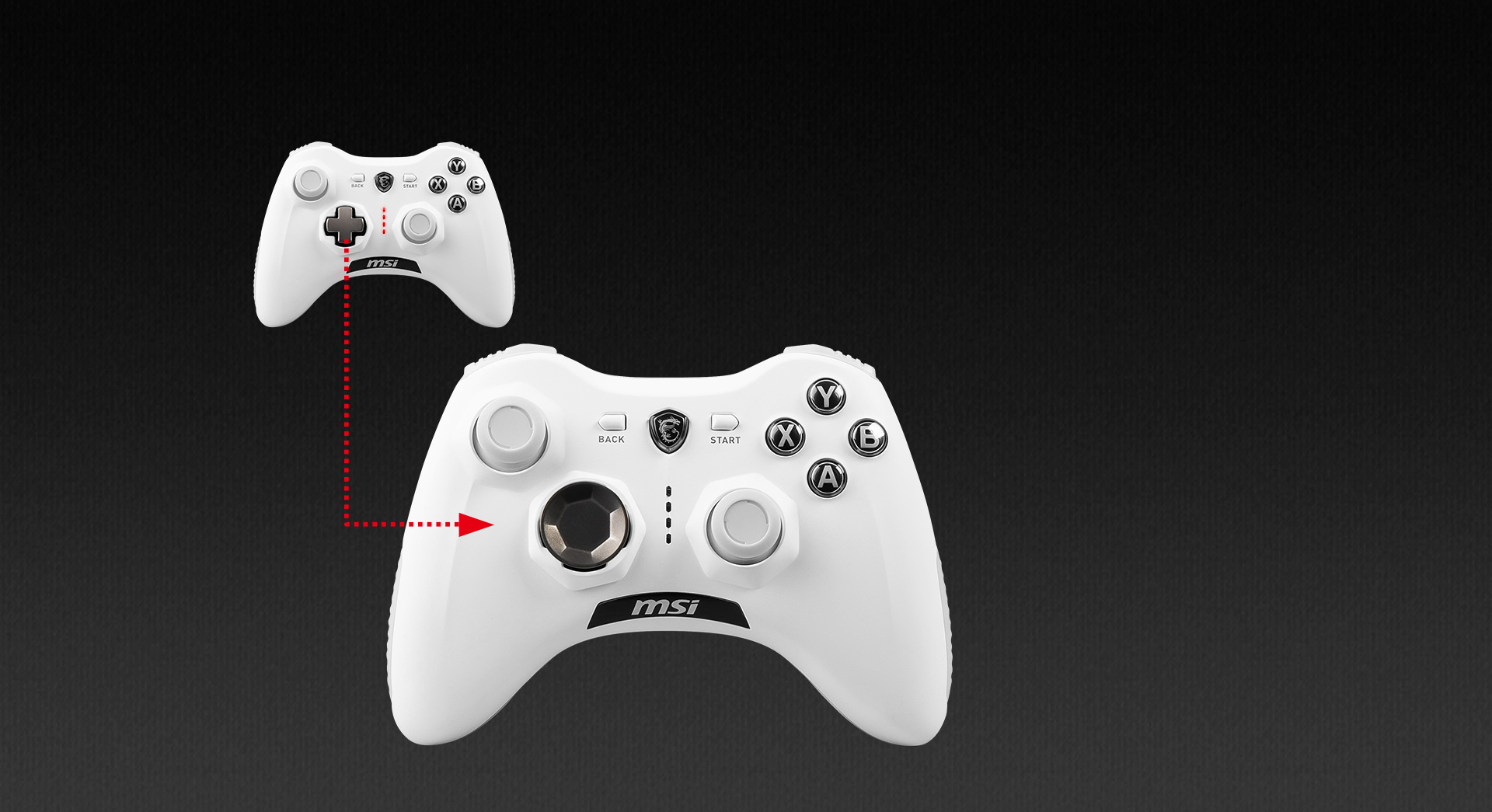 msi cg30 white d-pad cover