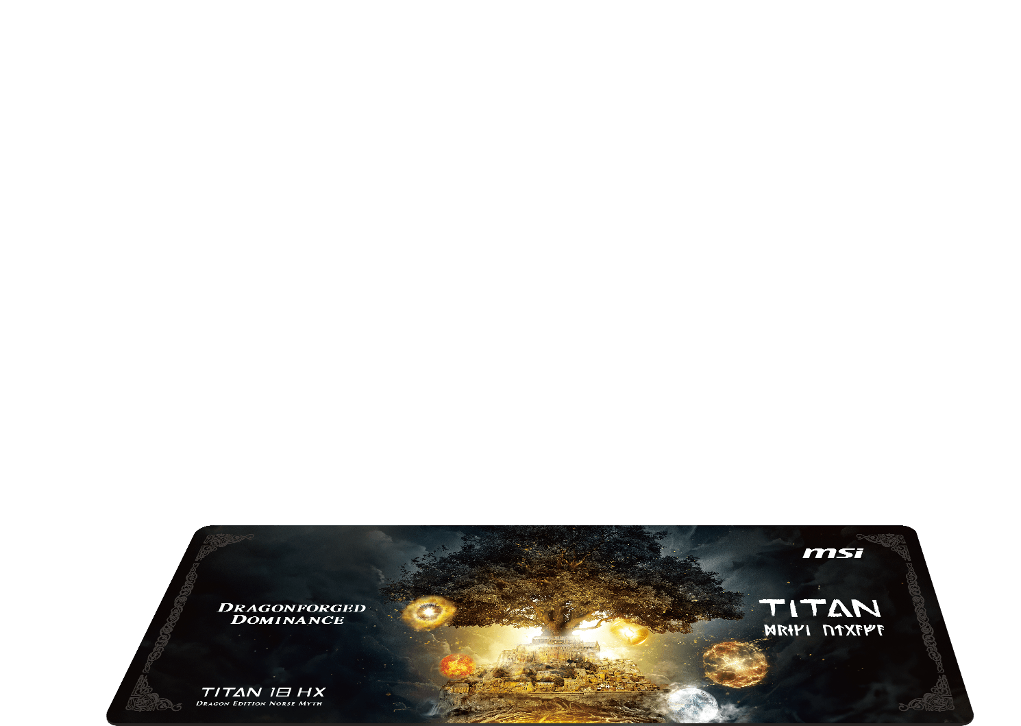 msi Titan 18 HX Dragon Edition Norse Myth mouse pad