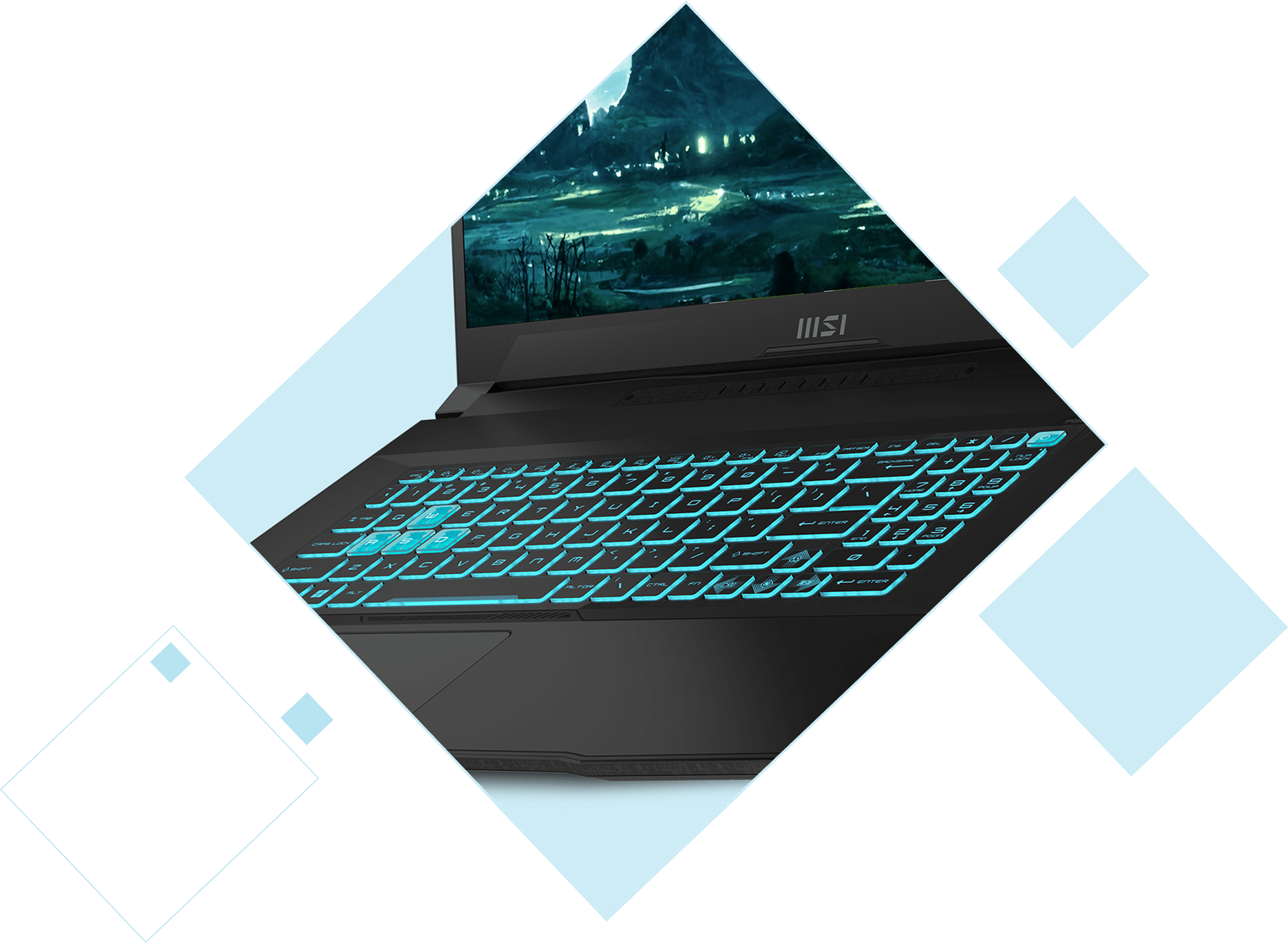 light up with gaming style - blue backlit