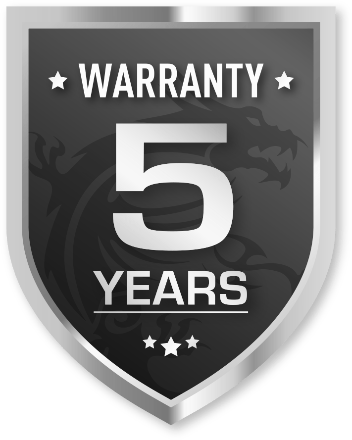 5 year warranty