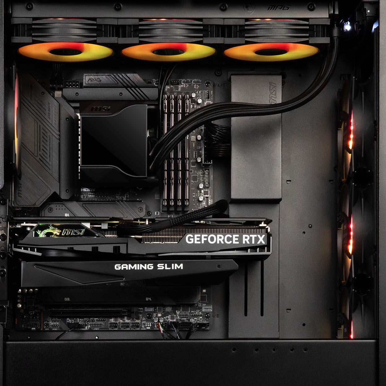 MSI RTX 4060 Ti Gaming X Slim 16G in MSI pc case