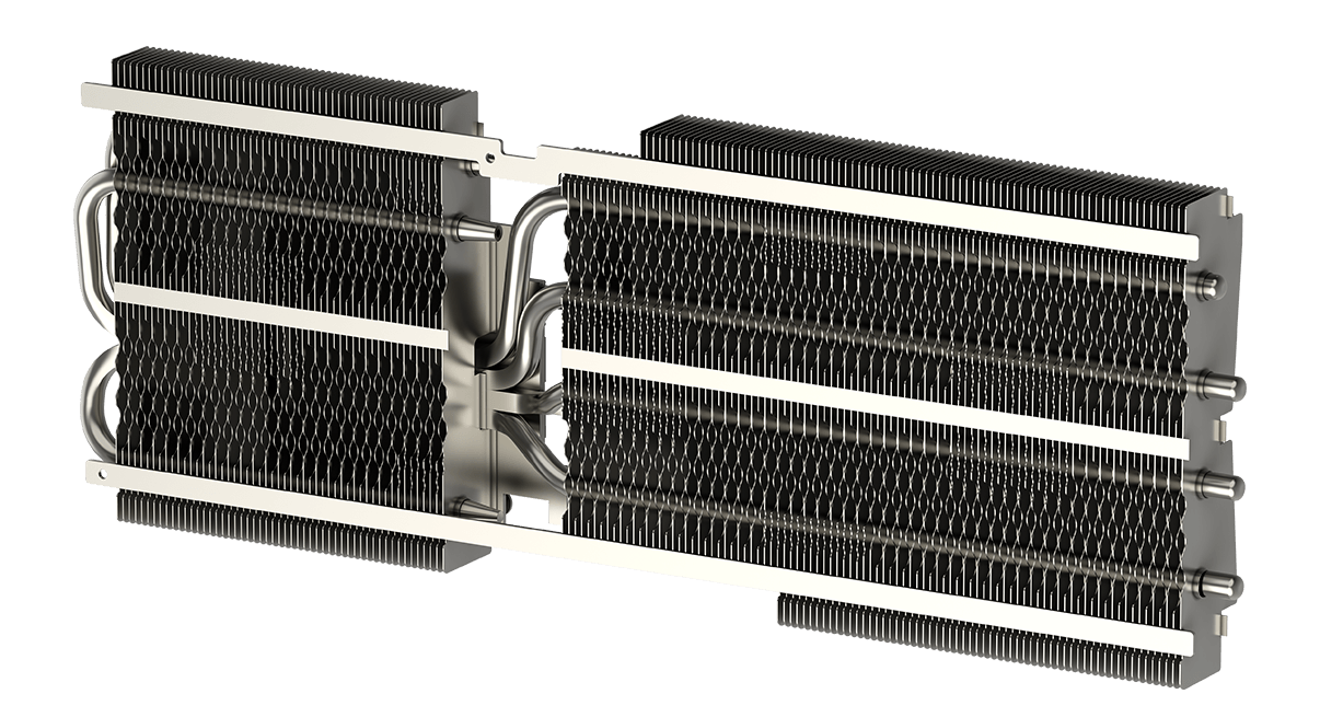 Graphics card thermal design explosion view middle layer