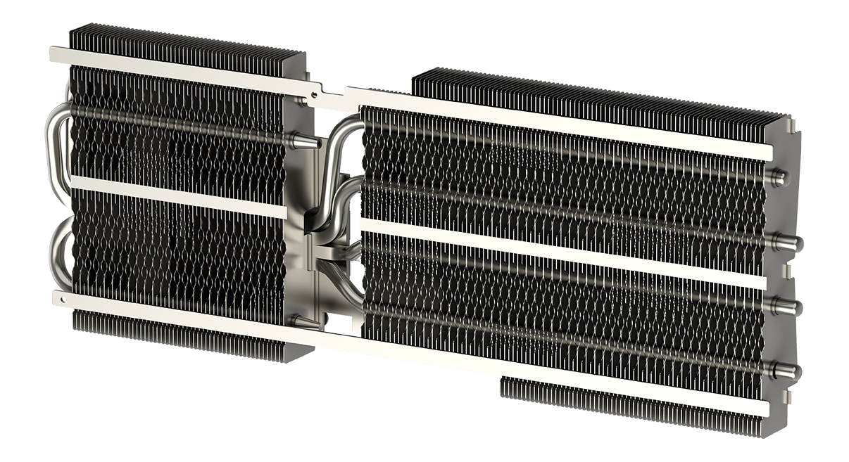 Graphics card thermal design explosion view middle layer