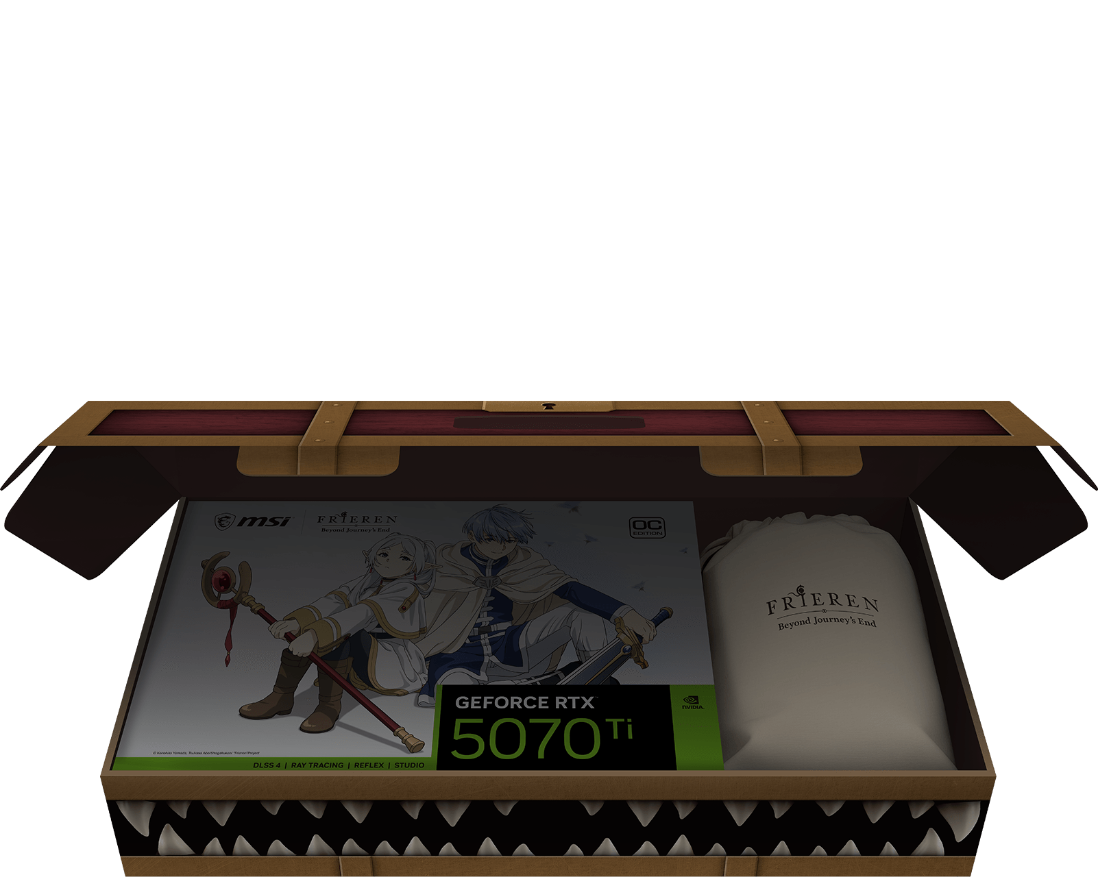 GeForce RTX 5070 Ti Frieren Edition gift box open state 2
