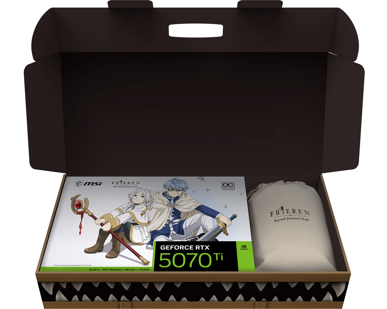 GeForce RTX 5070 Ti Frieren Edition gift box open state 3