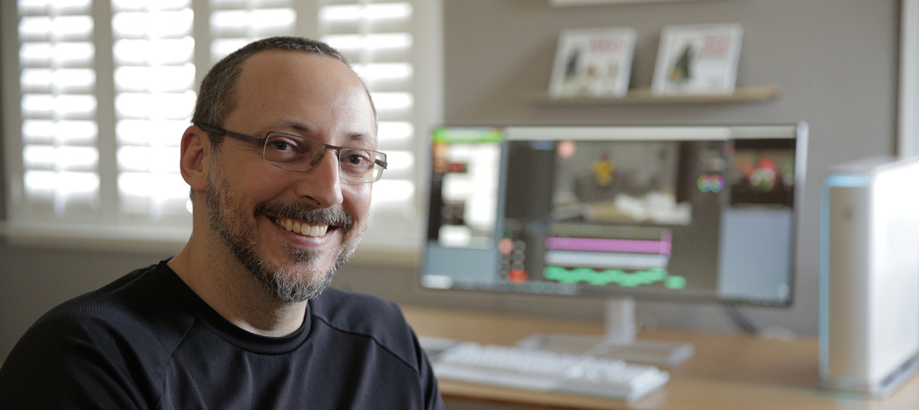 JD Chilling with His Workstation