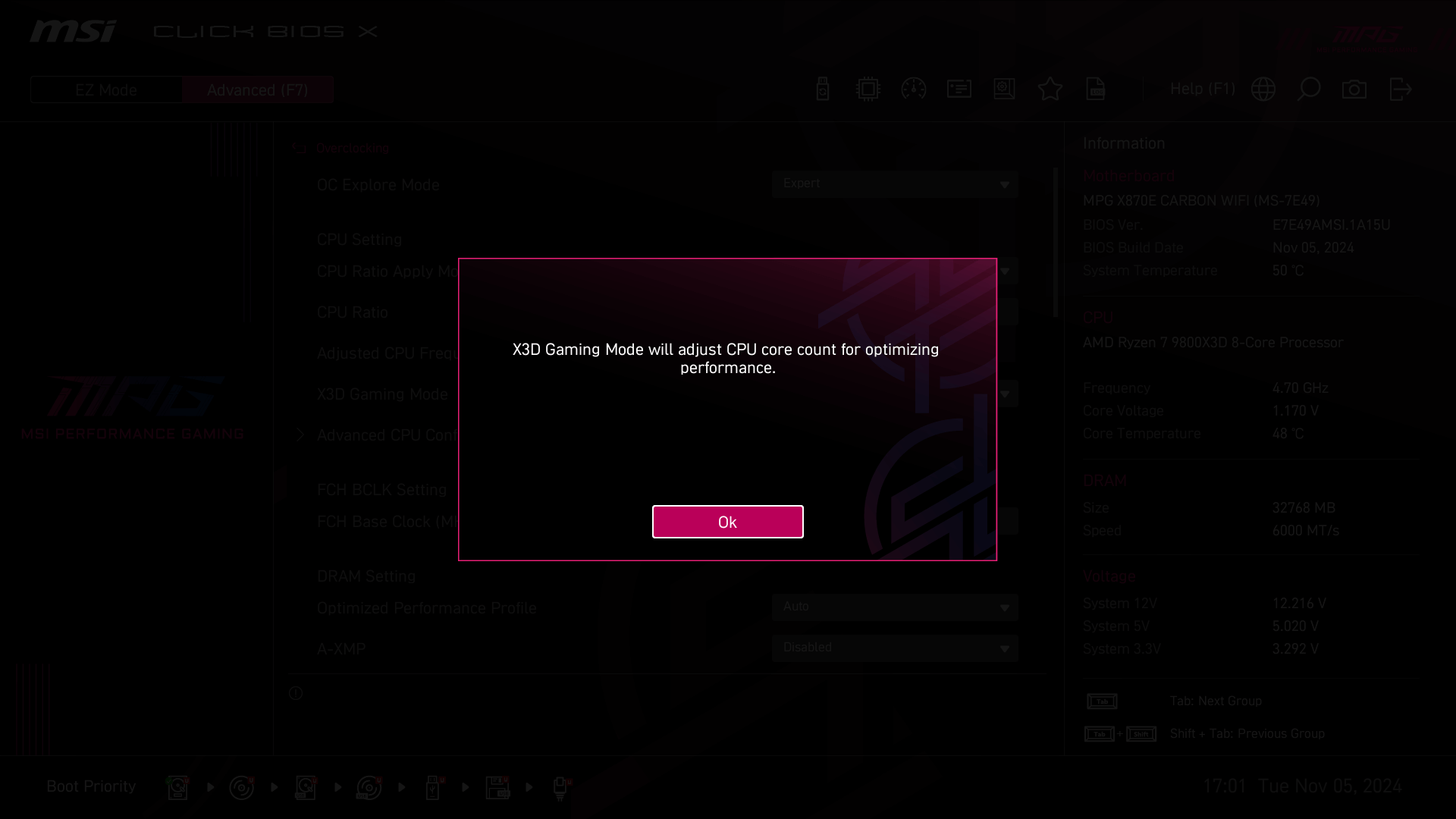 MSI X3D Gaming Mode