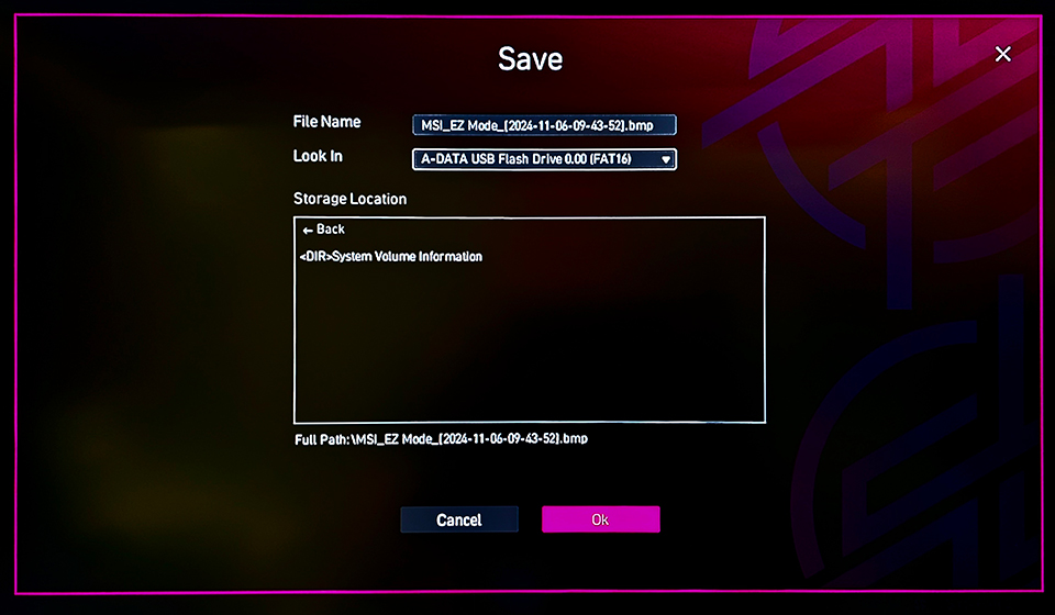 BIOS Screenshots