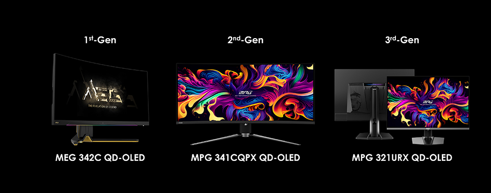 第一代至第三代QD-OLED