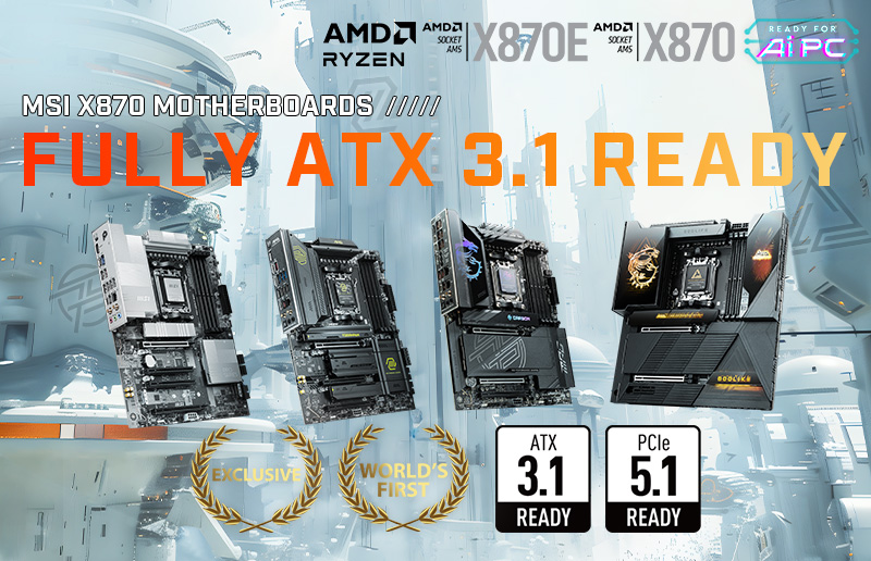 MSI Unveils the World's First ATX 3.1 Ready Motherboard, Designed for Next-Gen AI Computing
