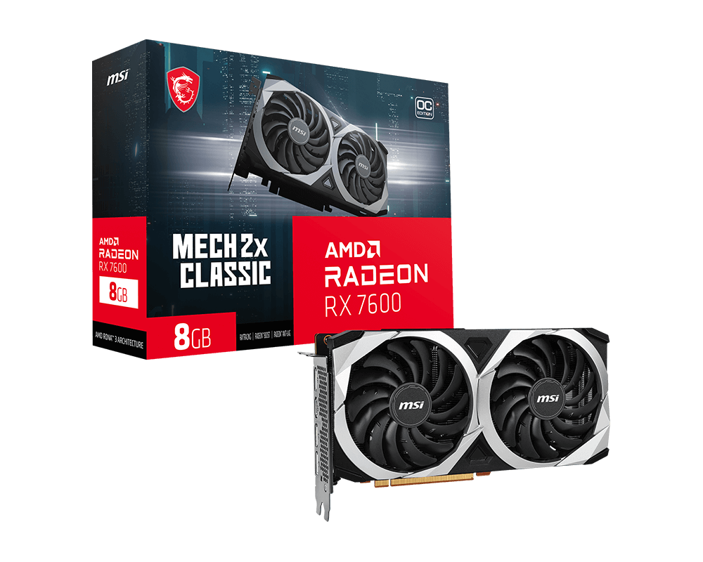 Radeon™ RX 7600 MECH 2X CLASSIC 8G OC