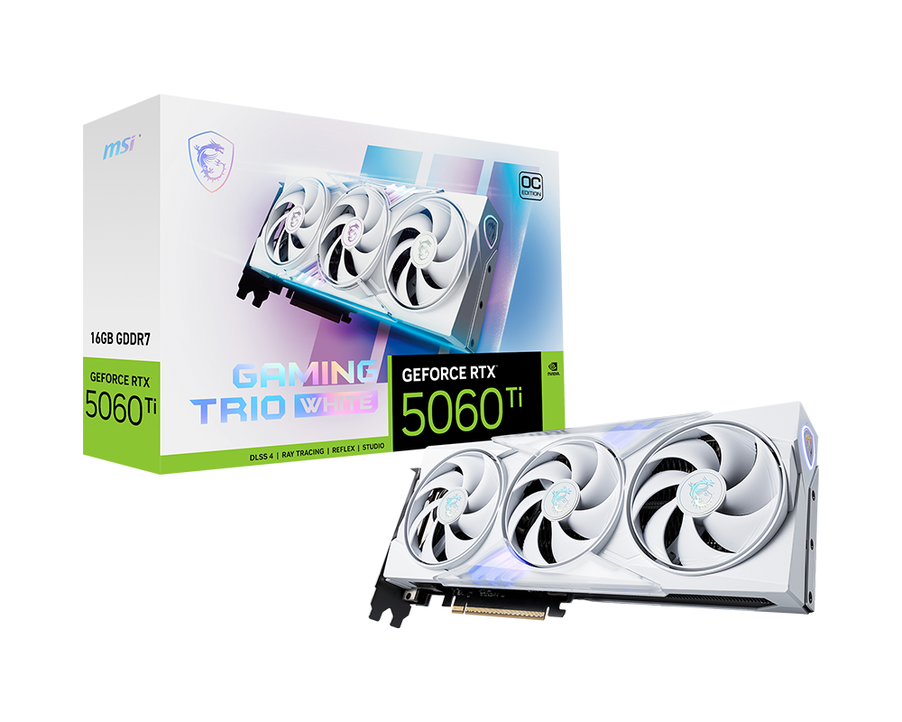 GeForce RTX™ 5060 Ti 16G GAMING TRIO OC WHITE