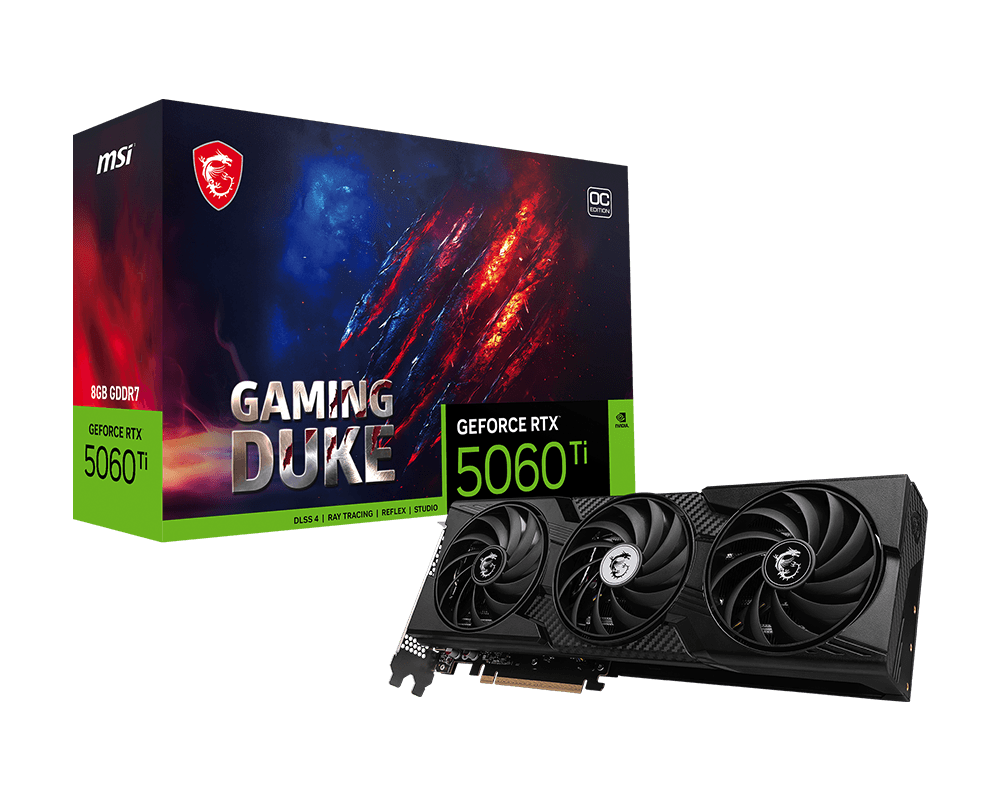 GeForce RTX™ 5060 Ti 8G GAMING DUKE 3X OC