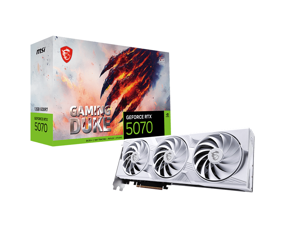 GeForce RTX™ 5070 12G GAMING DUKE 3X OC WHITE