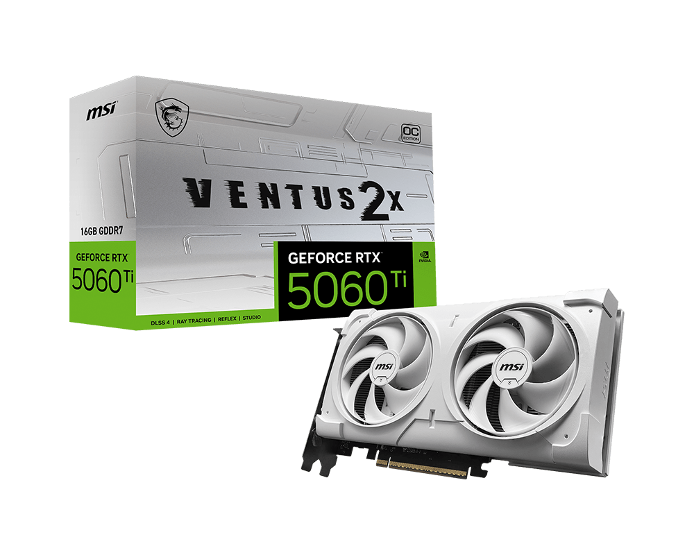 GeForce RTX™ 5060 Ti 16G VENTUS 2X OC WHITE PLUS