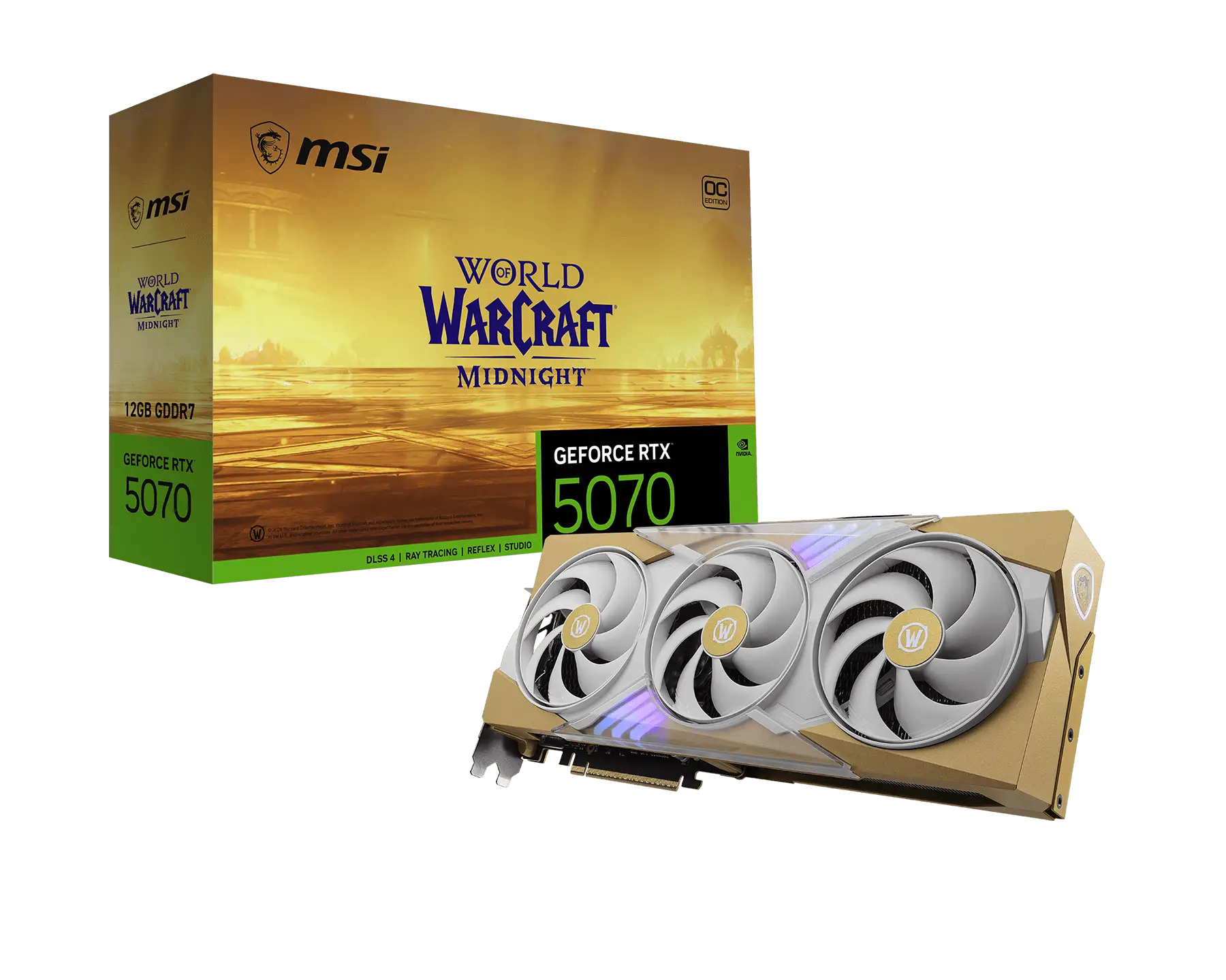 GeForce RTX™ 5070 12G World of Warcraft® MIDNIGHT LIGHT EDITION OC